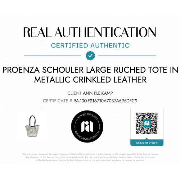 PROENZA SCHOULER Large Ruched Tote in Metallic Crinkled Leather - Picture 5 of 16